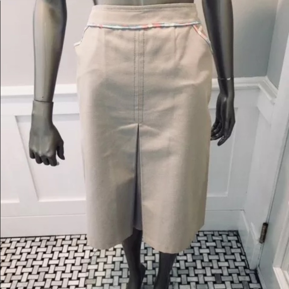 MINT FENDI BEIGE TWEED/AQUA/PINK SKIRT 10/40